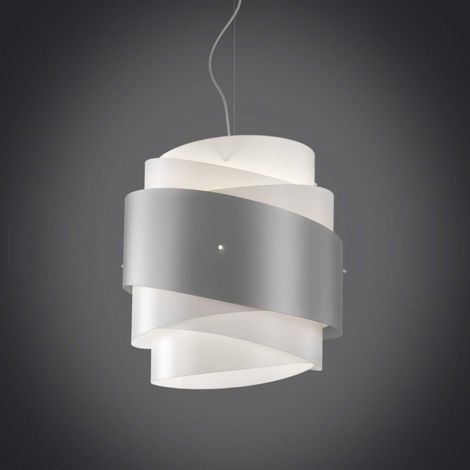 BEA Pendelleuchte ein Licht Silber Durchmesser 40x H39 cm