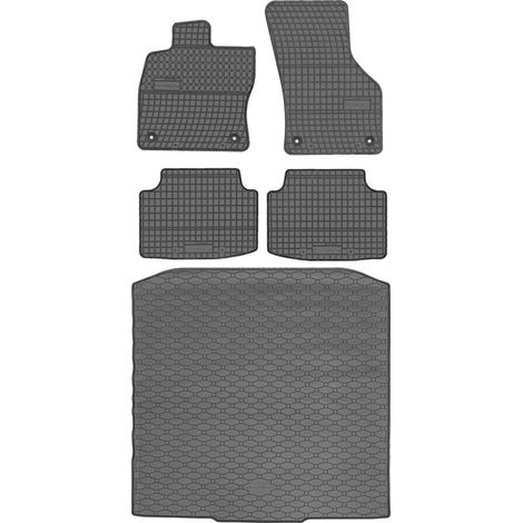 SET di tappetini in gomma per auto e tappetino per bagagliaio per Skoda Octavia II Kombi dal 2013 al 2020