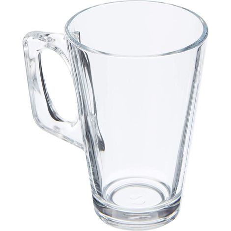 Pasabahce, 2-er Set Vela Style 55201 Tee oder Kaffee Glastasse mit Henkel, ca. 250 ml Fassungsvermögen
