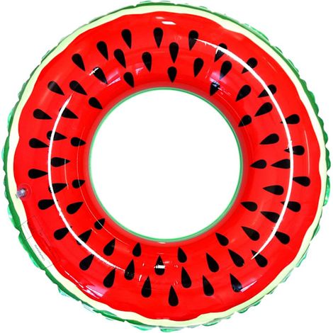 Bouée gonflable pour enfants, en forme de pastèque, petite taille. (1/2)