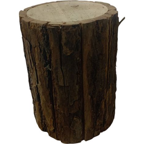 Tronco in Legno h 20 cm Diametro 15 cm con Corteccia Naturale Portavasi Vaso Rustico per Decoupage Allestimenti e Fai da Te Composizioni Floreali e Bricolage (1/5)