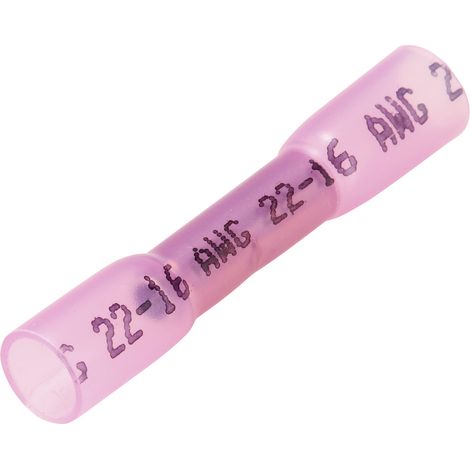 TRU COMPONENTS TC-11991848 Stoßverbinder mit Schrumpfschlauch 0.5 mm² 1.5 mm² Vollisoliert Rot 1 St.