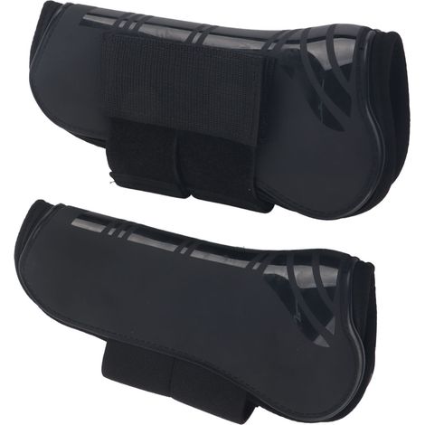 1 Paire de Protections de Membres pour Saut Équestre, Bandes de Soutien pour Chevaux (Noir) (1/5)