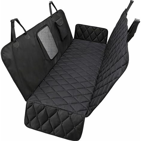 Funda para asiento de coche para perros NK KIT con cinturón de seguridad y separador - Protector de asiento trasero para perros - Impermeable - Antideslizante - Con ventana de malla - Protección compl (1/5)