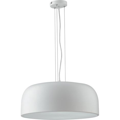 Fan Europe Bistrot - Lámpara colgante de techo tipo domo, blanco, blanco, E27