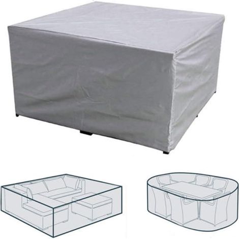 LaBlanc - Funda protectora rectangular para muebles de jardín, poliéster, impermeable, antipolvo, anti-UV, para silla o mesa de jardín, 330x220x90cm (1/5)