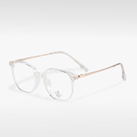 Lunettes anti-lumière bleue unisexes sans correction - Blanc or rose (1/3)