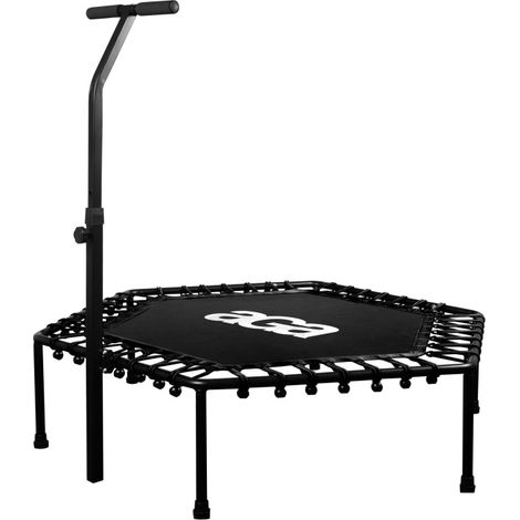 Aga FITNESS Trampolín 130 cm Negro + manillar (1/5)