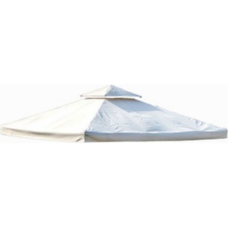 TOP TELO COPERTURA DI RICAMBIO CON AIRVENT ECRU PER GAZEBO 3x3 MT IN POLIESTERE (1/2)