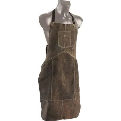 Tablier de soudeur en croute de cuir marron (1/5)