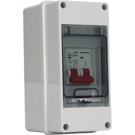 Interrupteur DC 500V IP65 pour Panneaux Solaires 20A Extérieur Étanche (1/5)