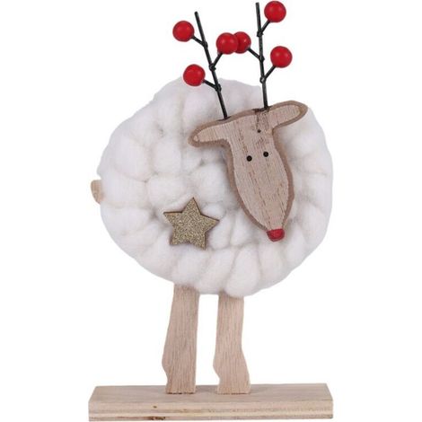 Nuove decorazioni natalizie nordiche realizzate in legno e feltro di lana, decorazioni per la festa del papà, decorazioni per l'albero, decorazioni per la scrivania