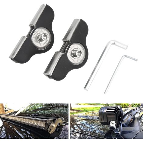 2 supports universels en acier inoxydable pour rubans LED de travail, fixations et pinces de montage (1/5)