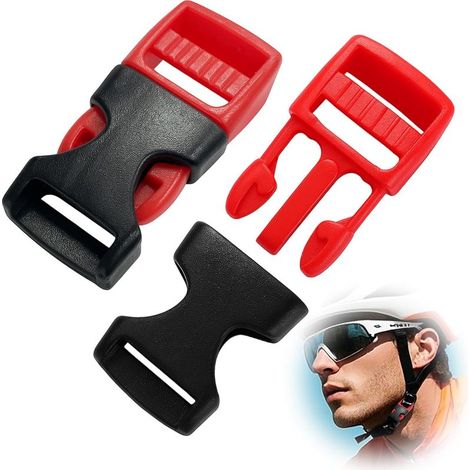 Lot de 2 clips de menton pour casque, fermeture de menton de qualité supérieure avec serrure à fiche, clip de menton de casque, fermeture à fiche, pièce de rechange pour casque, compatible avec casque (1/5)