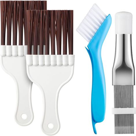 Lot de 4 peignes à ailettes de climatisation pour radiateur outil de peignes à ailettes condensateur brosses de nettoyage pour radiateurs (1/4)