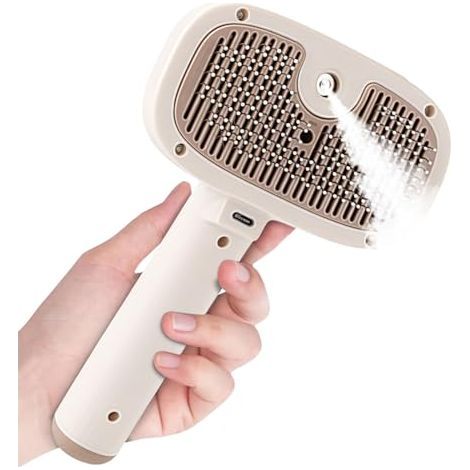 Peigne pulvérisateur pour chat, brosse de toilettage pour chat pelu, brosse à poils de chaton, appareil de toilettage pour animaux de compagnie (1/4)