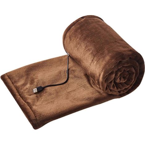 Manta eléctrica de franela USB con calefacción, bajo voltaje, colchón eléctrico, seguridad, sin fugas, regulación de temperatura de tres niveles, gruesa, 160 x 85 cm. (1/2)