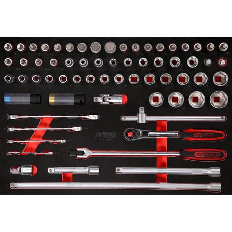 KS TOOLS Jeu de clés à douille 1/2' dans insert en mousse, 66 pcs ( 811.0066 ) (1/2)