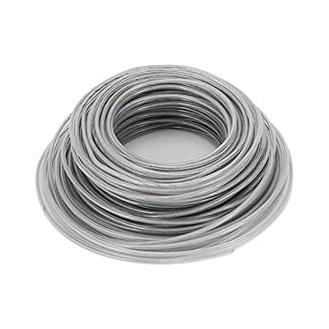 Fil d'acier Robuste pour débroussailleuse de Jardin, Fil en Acier, Fil en Nylon, Bobine en Acier Robuste d'environ 3 mm x 40 m (1/5)
