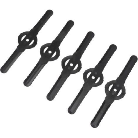 Lame de tondeuseLot de 30 lames de tondeuse à gazon, lames de rechange en plastique pour tête de coupe pour jardin, arbre fruitier, ferme, champ (noir)