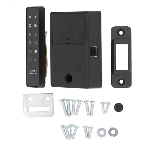 Kit de cerradura electrónica para armarios, teclado táctil digital, entrada por contraseña, cerradura inteligente sin llave para taquillas, cajones, oficina en casa (1/5)