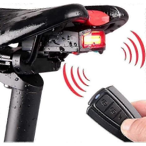 Alarma para bicicleta, luz trasera, luz trasera inteligente para bicicleta, lámpara antirrobo, luz trasera con alarma para bicicleta (1/5)