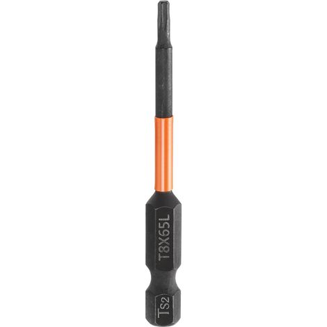 Embout Tournevis Torx T8 Tige Hexagonale 1/4" Long 2.56" (65mm) (1/5)