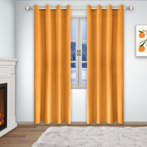 Rideaux occultants, idéaux pour la chambre, à œillets, isolants thermiques et phoniques, pour le salon (lot de 2), dimensions : 132 x 160 cm (largeur x longueur).