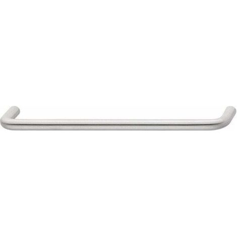 Poignée de meuble design, distance entre les trous 192 mm, pour cuisine, salle de bain, étagère, alliage d'aluminium, argent, 2 pièces (1/4)