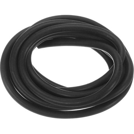 Bandes d'étanchéité en mousse de silicone, diamètre 6 mm, longueur 2 m, résistantes aux intempéries, pour machines et industrie, noires, isolation phonique et maintien de la température (1/5)