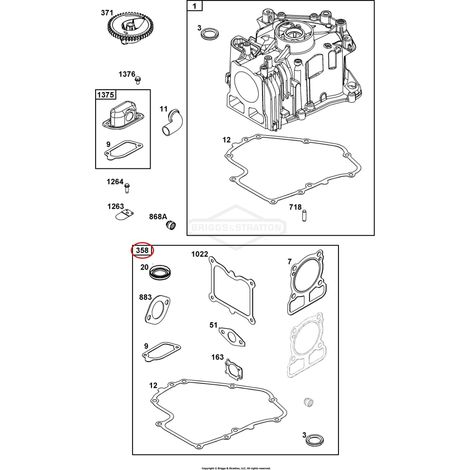 Serie guarnizioni per motori BRIGGS & STRATTON 793623 Compatibile - 046180