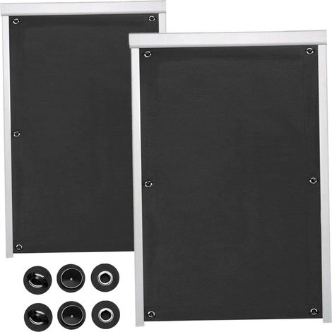Lot de 2 pare-soleil à ventouses, Protection UV et blocage de la chaleur, Toile d'ombrage pour bureau, espace de travail et puits de lumière (1/5)