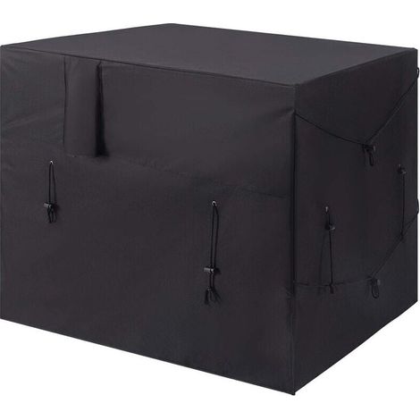 Housse de Chauffage de Piscine, Housse de Pompe à Chaleur de Piscine réglable, Housse de mobilier d'extérieur imperméable en Tissu Oxford 210D pour climatiseur, mobilier, 101x86x78cm