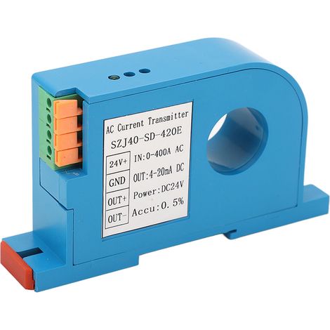 Transmetteur de courant alternatif monophasé 4-20 mA pour commande par automate programmable (1/5)