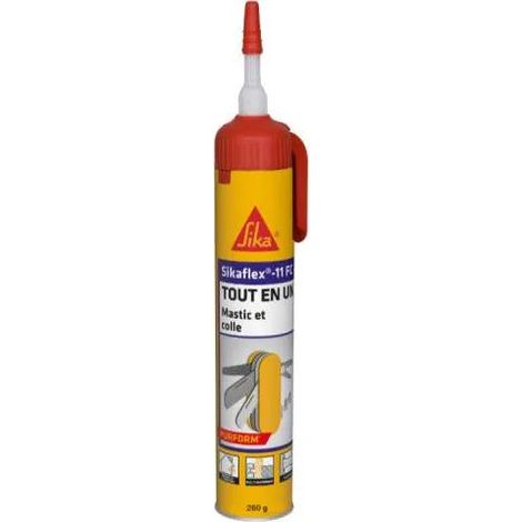Mastic colle multi-usages SIKA Sikaflex 11 FC Purform - sans pistolet - Gris béton - 260 g - 665206