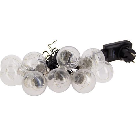 Xanlite – Guirlande lumineuse d'extérieur 5m – 10 ampoules multicolores RVB – Indice IP44 pour usage extérieur – Éclairage décoratif (1/7)
