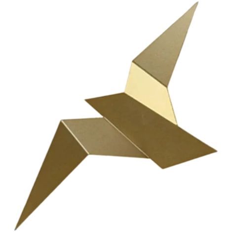 Applique Murale Oiseau - LED 2 W - Pour Chambre À Coucher Salon Entrée Balcon Couloir - Or (1/5)