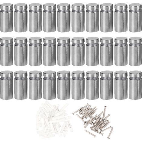 Kit de vis à fût pour clous publicitaires, broches d'écartement en verre, résistantes à la corrosion et aux rayures, ensemble de plots de fixation (1/5)