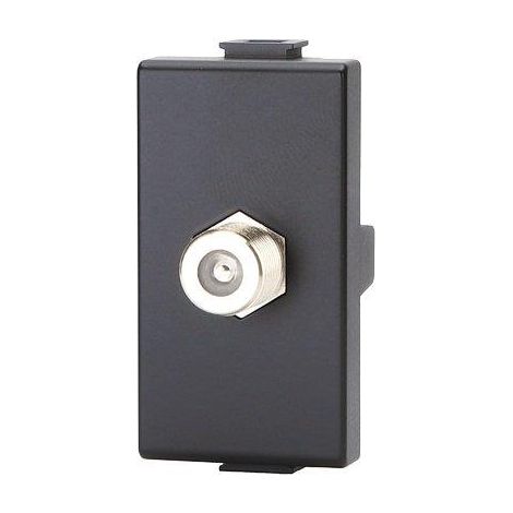 CONNETTORE F TV SAT DIRETTO ABM - NERO- 8 pezzi