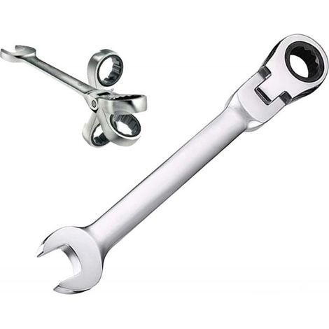 CHIAVE COMBINATA 16 MM A CRICCHETTO TESTA SNODABILE PIEGHEVOLE CHROME VANADIUM (1/5)
