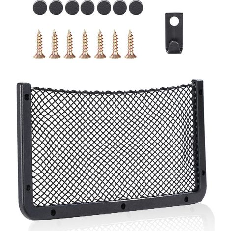 3 PCS Filet Rangement pour Voiture 42 21 CM Sac Pocket Organizer de Voiture pour Ustensiles/Camping-Cars/Bateaux/Maison (Filet élastique)