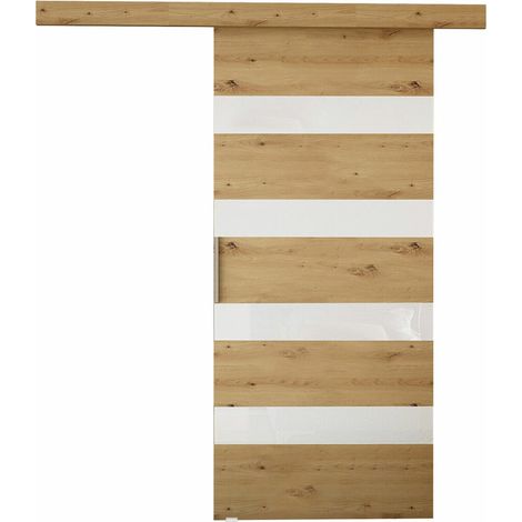 Puerta corredera Closico Fundus V, Roble Artisan + Blanco