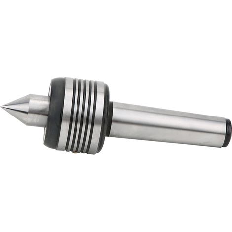 MT4A Mitlaufende Zentrierspitze, Kegel, Kohlenstoffstahl, hohe Genauigkeit, 0,015" Dreifachkugellager für kleine Drehmaschinen, 60° (1/5)