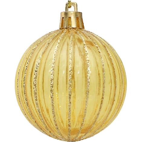Boîte de 6 boules de Noël peintes - Décorations festives - Magnifiques boules de Noël pour hôtels et centres commerciaux - KAESI (1/5)