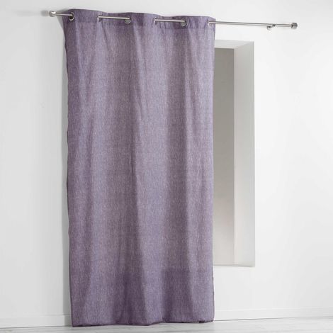 Rideau d'ameublement - Effet chiné Violet parme 140x260 cm