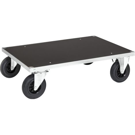 Kongamek Plattformwagen, verzinkt mit Ladefläche aus MDF 1000x700x260mm Gummibereifung ohne Bremse