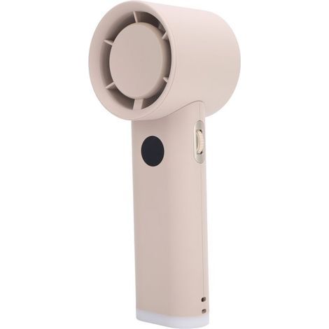 Tragbarer Ventilator mit LED-Anzeige, einstellbarer Leistung und integriertem Nachtlicht, ideal für Zuhause, Büro und Outdoor-Aktivitäten, Farbe: Apricot (1/5)
