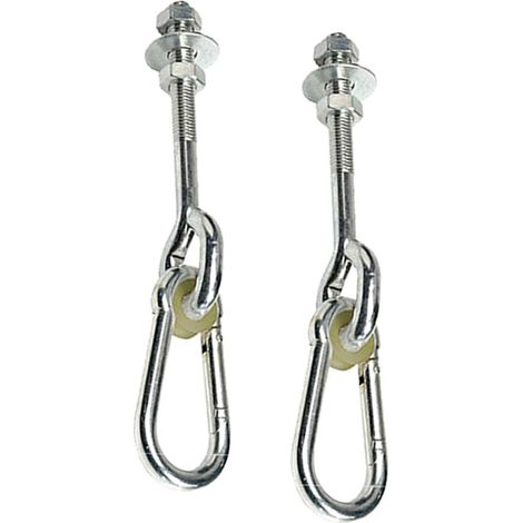 Gancio da soffitto, ganci per appendere, viti di fissaggio per altalena, set in cemento e legno, yoga, amaca, sedia sospesa, 150 kg - 150 mm (1/4)