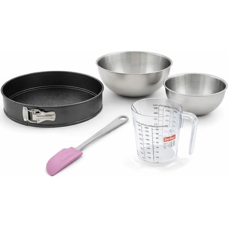 Set de 5 ustensiles de pâtisserie moule à gâteaux bols spatule et verre doseur Black metallic Black mettallic Zenker Black mettallic (1/5)