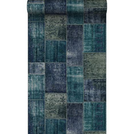 papier peint motif kilim vert émeraude  - Origin Wallcoverings (1/5)